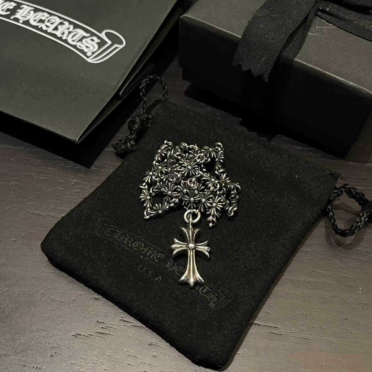 Chrome Hearts Integrated Cross Link Necklace - album image 6
