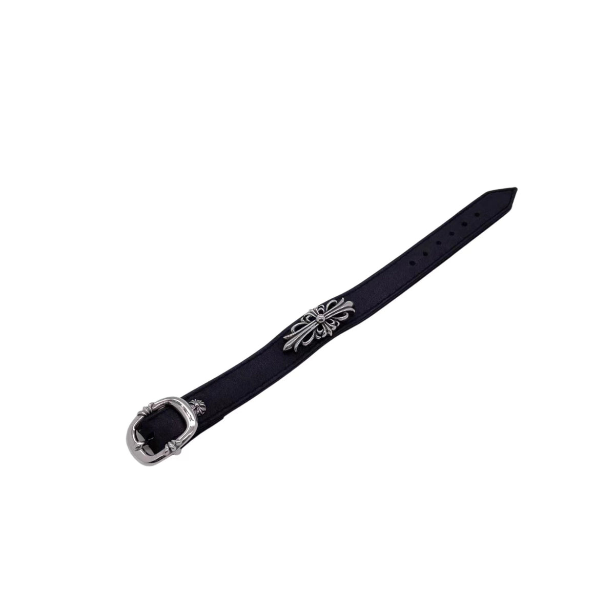 Chrome Hearts Black Band Fleur Cuff Bracelet - album image 2