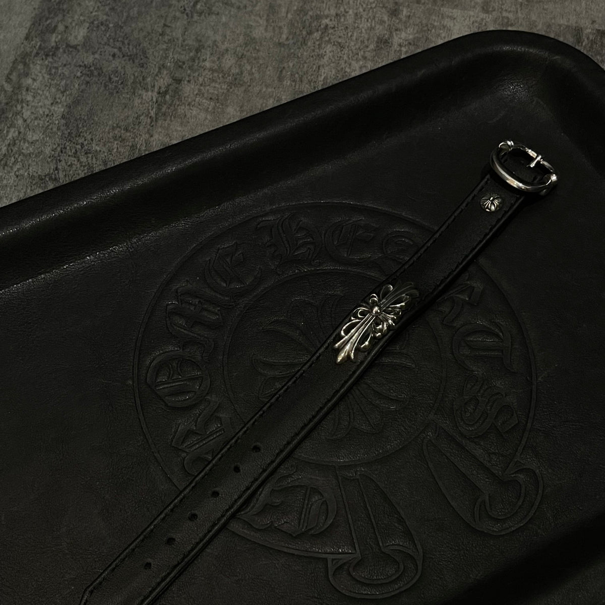 Chrome Hearts Black Band Fleur Cuff Bracelet - album image 6