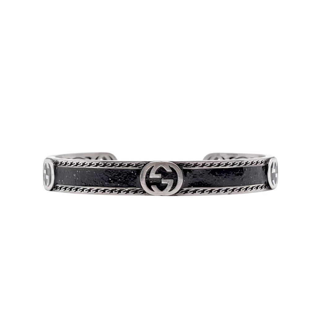 Gucci Interlocking G Enamel Woven Antiqued Bangle - album image 1
