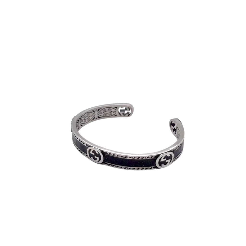 Gucci Interlocking G Enamel Woven Antiqued Bangle - album image 2