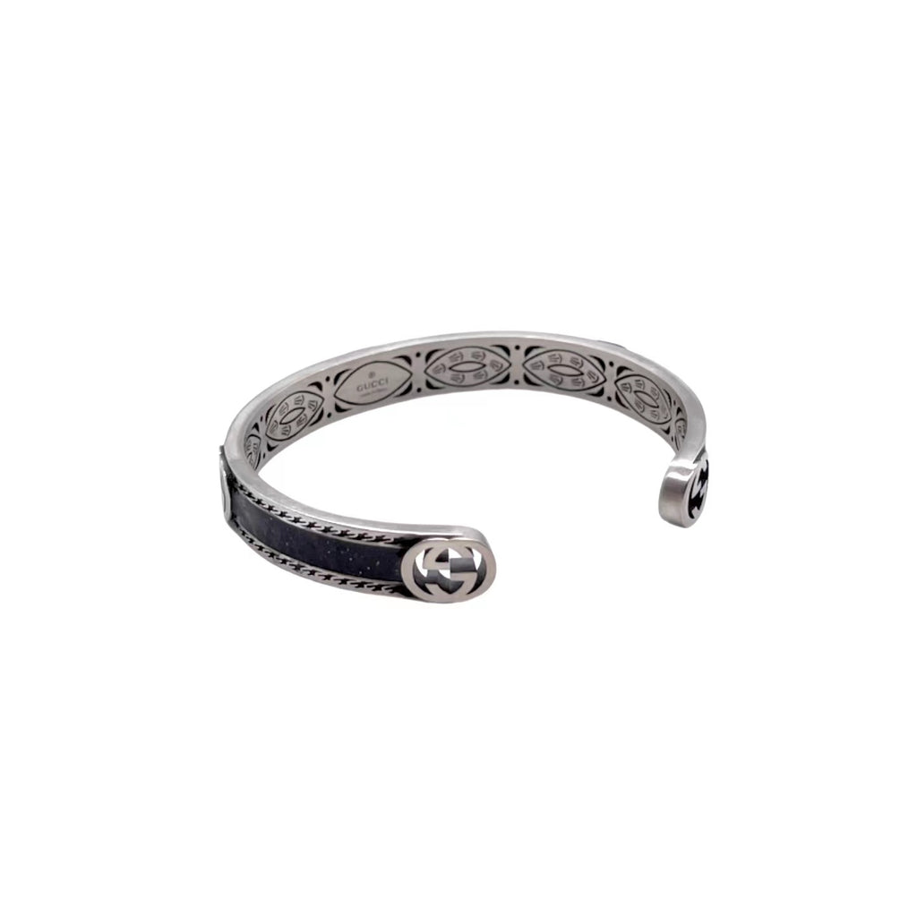 Gucci Interlocking G Enamel Woven Antiqued Bangle - album image 3