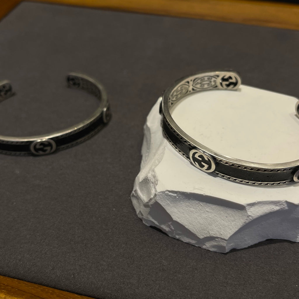 Gucci Interlocking G Enamel Woven Antiqued Bangle - album image 7