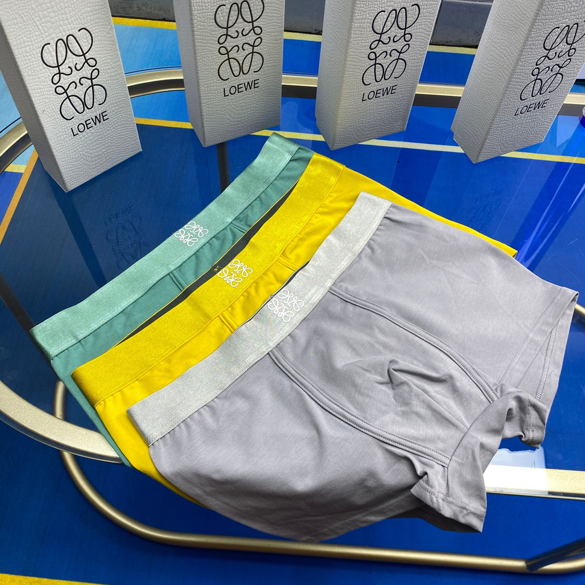 Loewe bright color contrast waist boxer briefs - view 2
