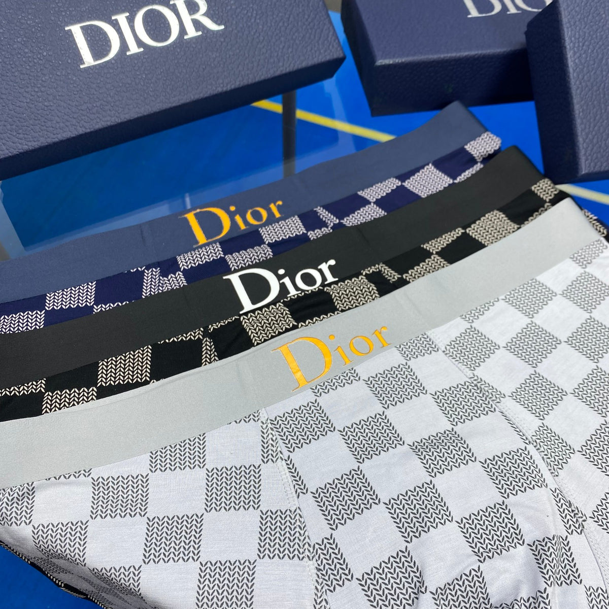 Dior checkerboard pattern boxer briefs - view 2