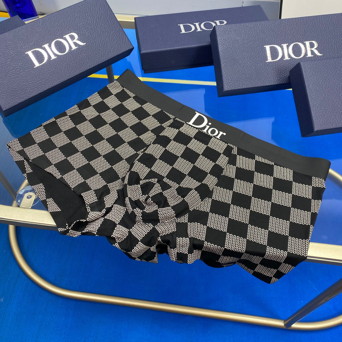 Dior checkerboard pattern boxer briefs - view 5