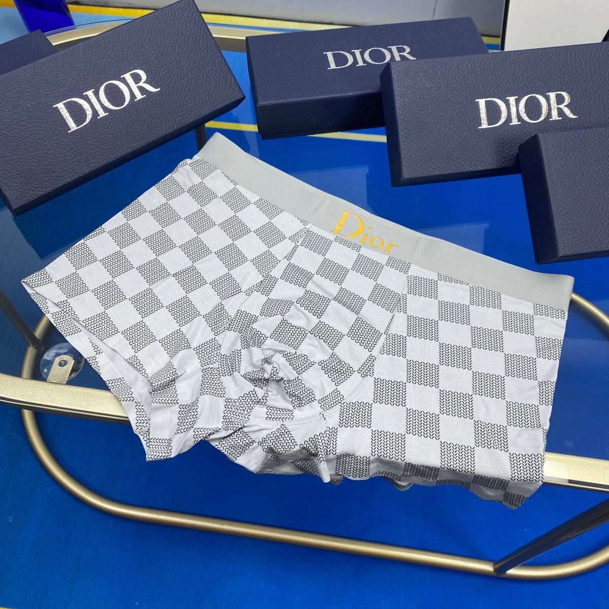 Dior checkerboard pattern boxer briefs - view 6