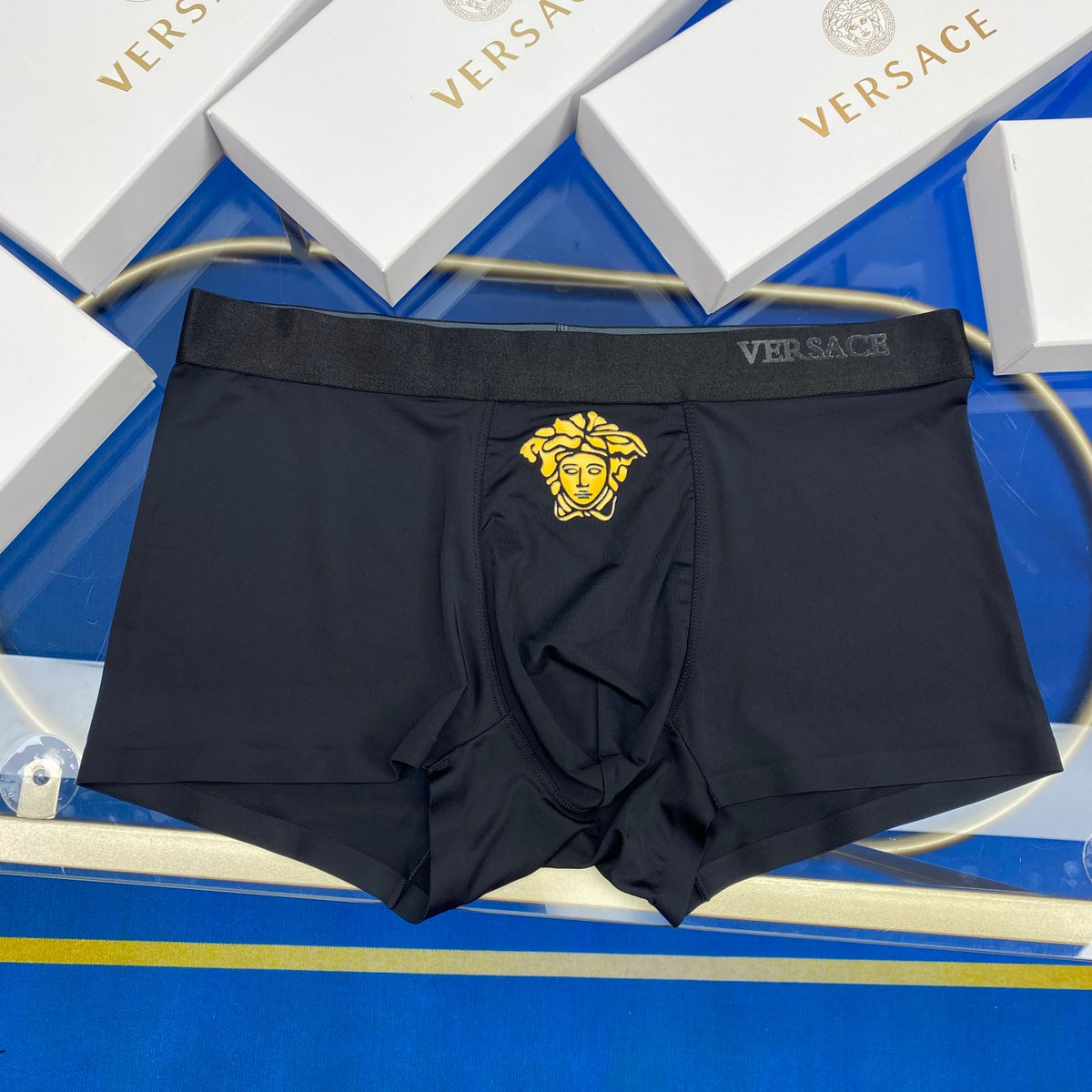 Versace gold head accent boxer briefs - view 5