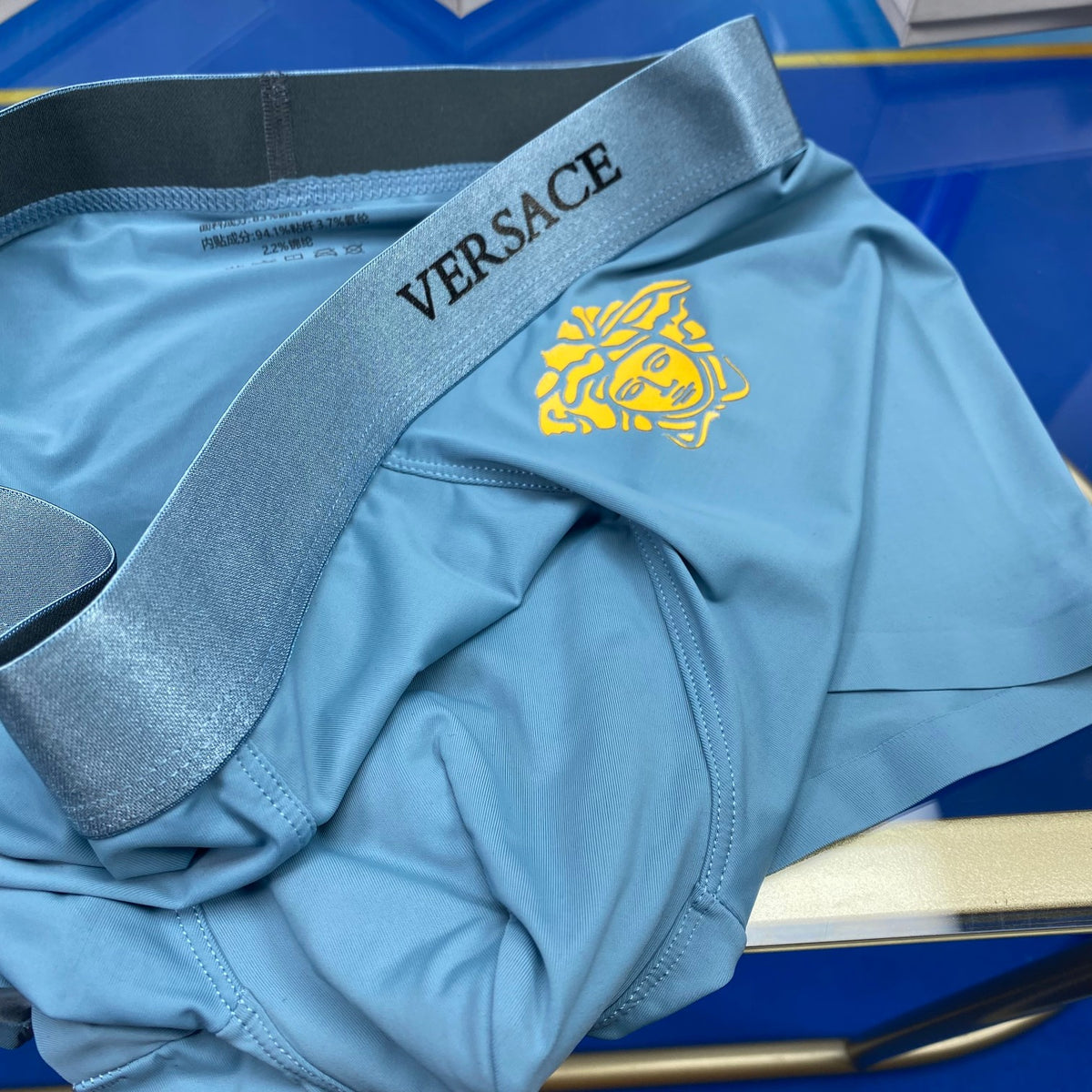 Versace gold head accent boxer briefs - view 7