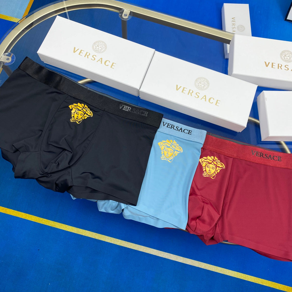 Versace gold head accent boxer briefs - view 9
