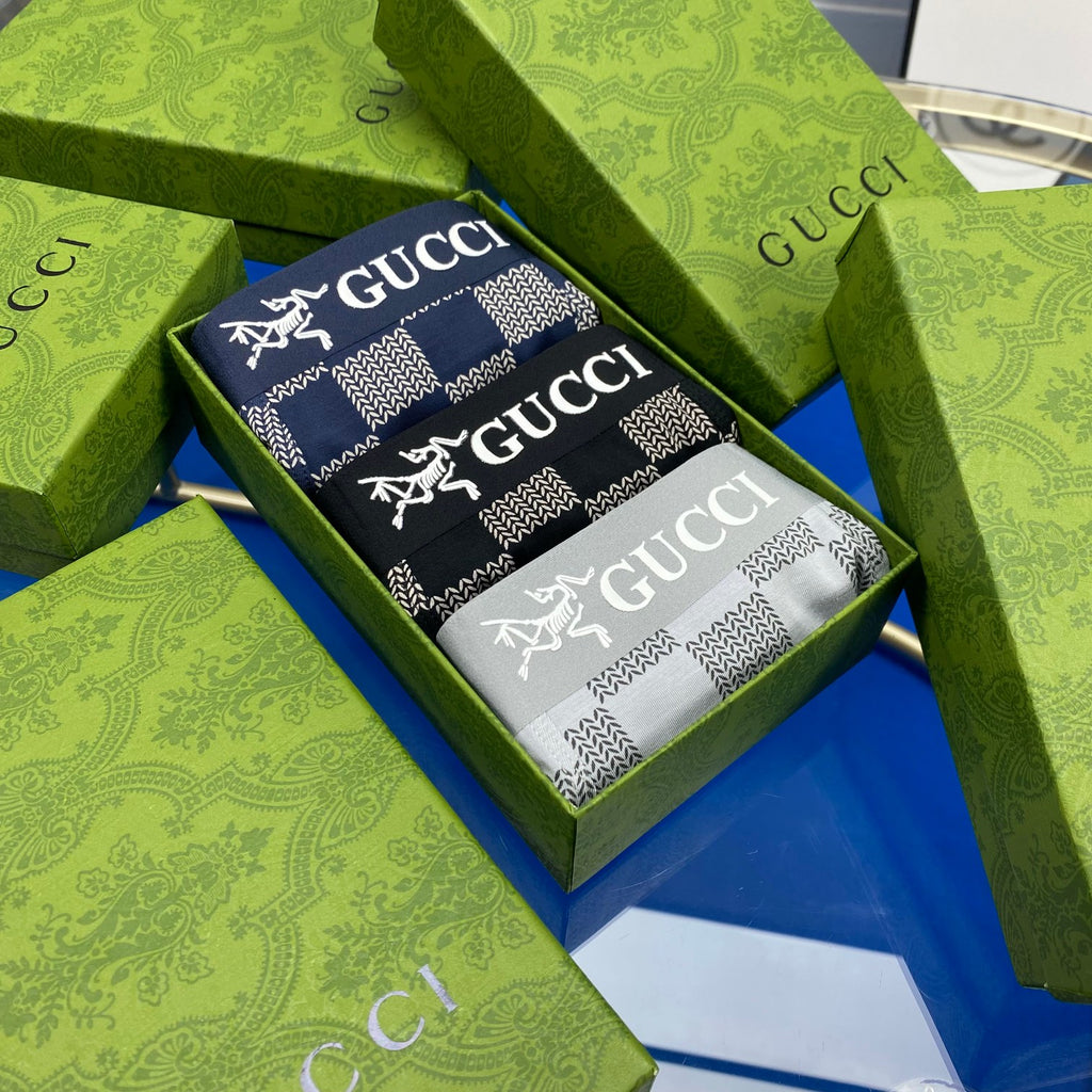 Gucci checkerboard lettered waist boxer briefs - view 1