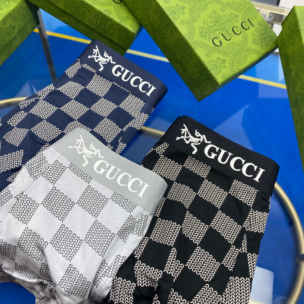 Gucci checkerboard lettered waist boxer briefs - view 2
