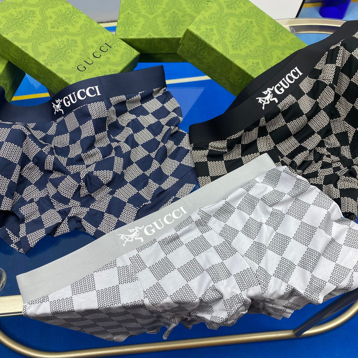Gucci checkerboard lettered waist boxer briefs - view 8