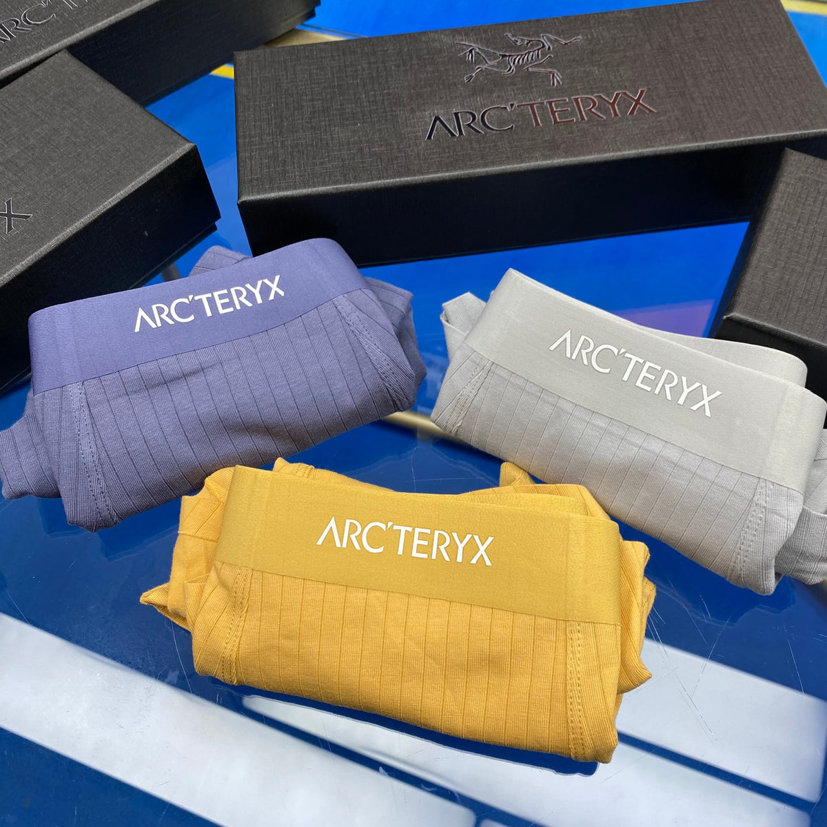 Arcteryx yellow contrast ribbed waist boxer briefs - view 2