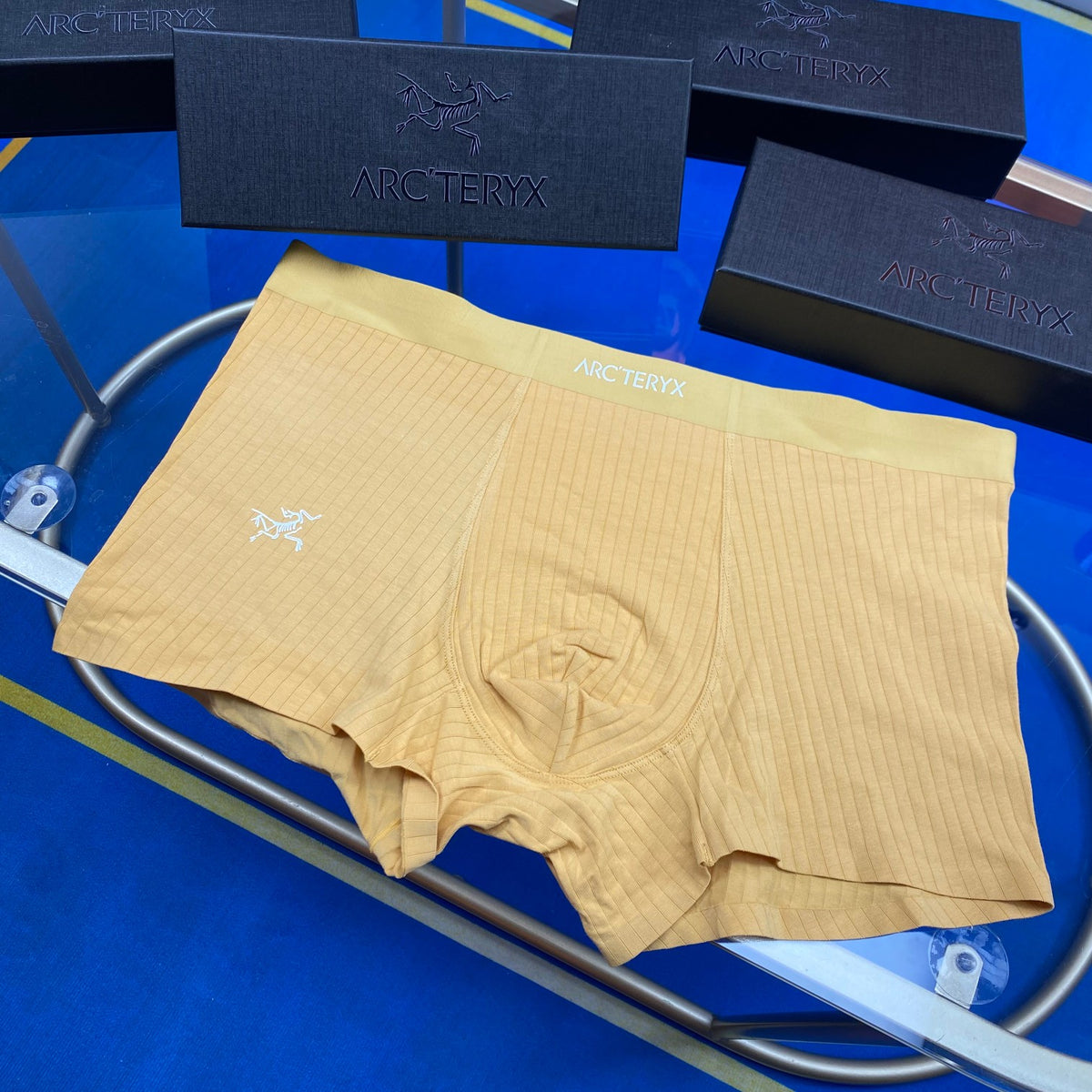 Arcteryx yellow contrast ribbed waist boxer briefs - view 5