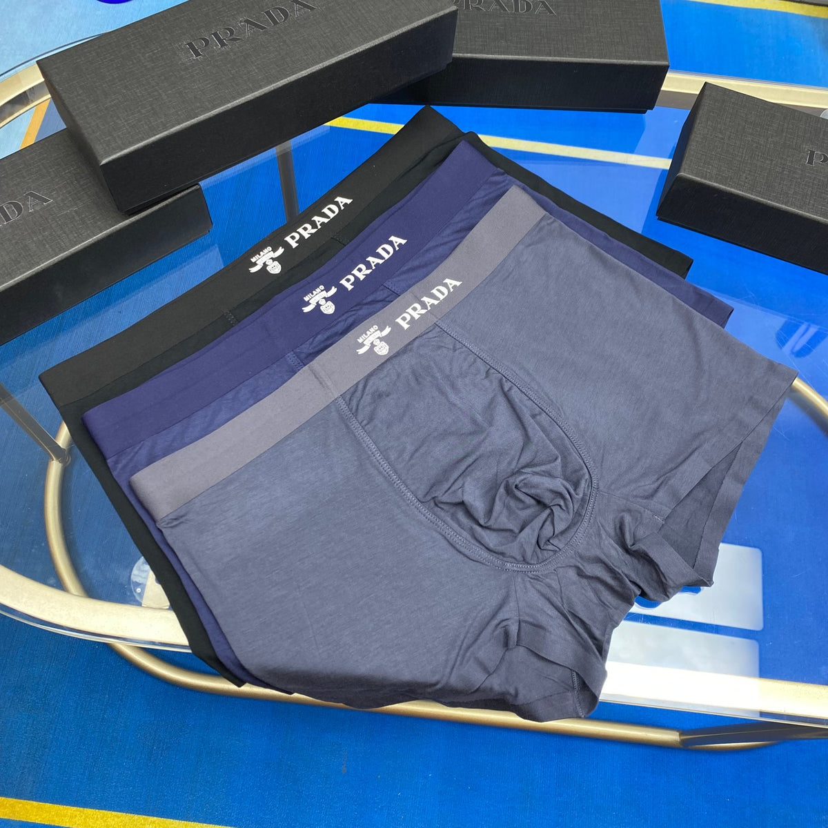 Prada white waist lettering boxer briefs - view 1