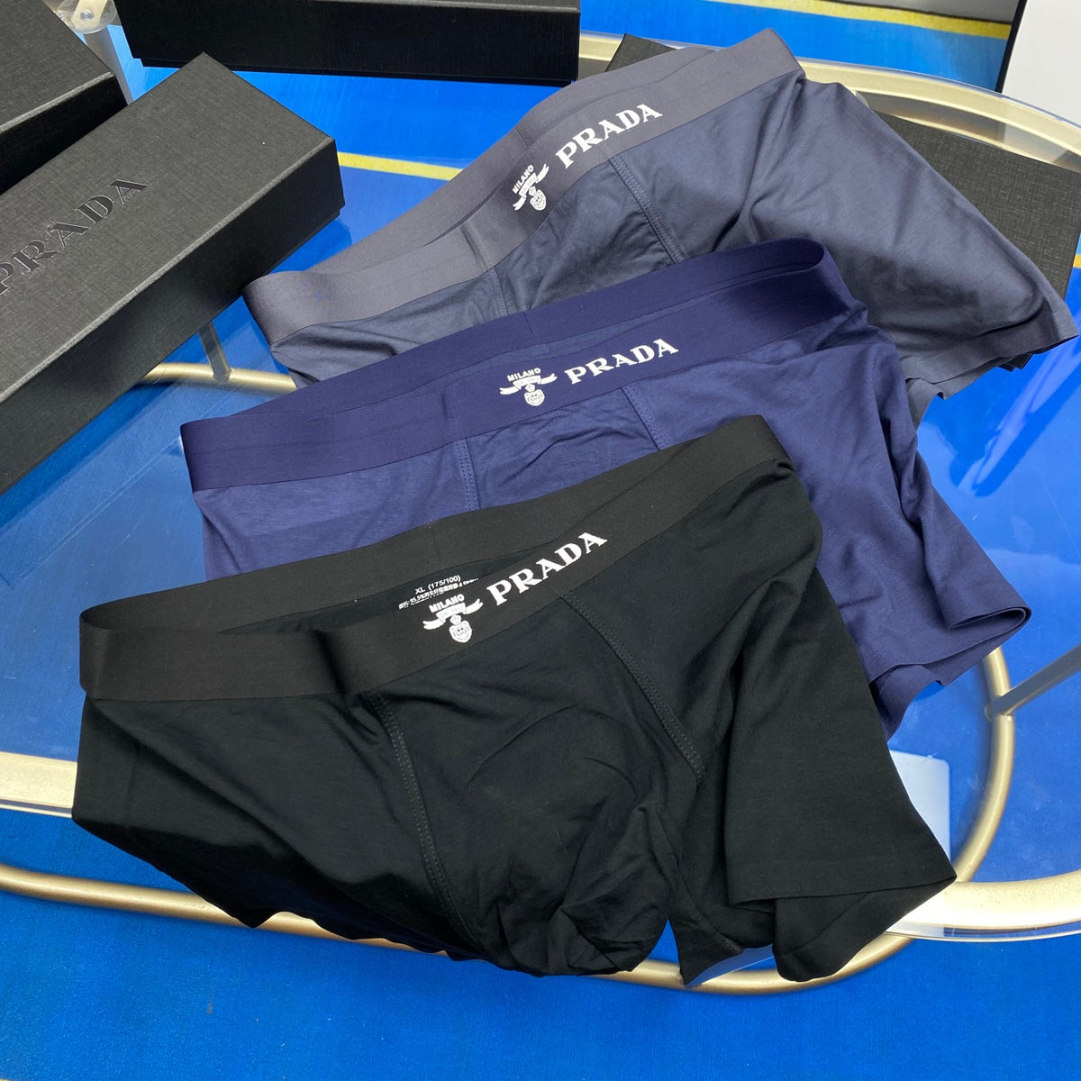 Prada white waist lettering boxer briefs - view 2