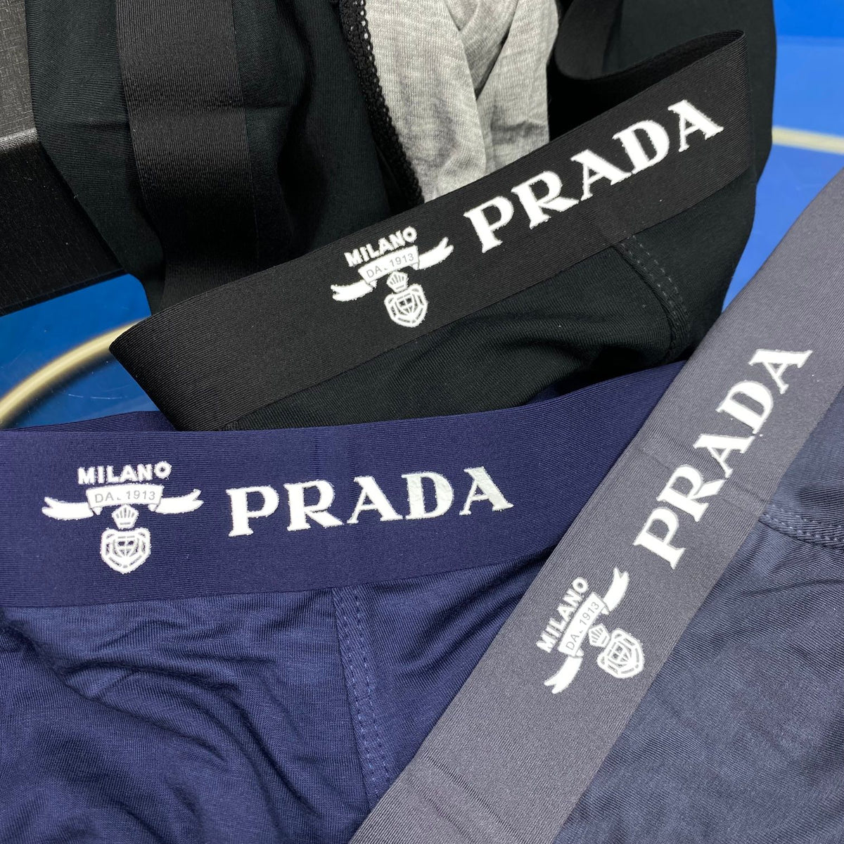 Prada white waist lettering boxer briefs - view 3