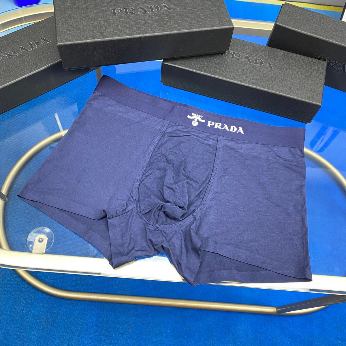 Prada white waist lettering boxer briefs - view 4