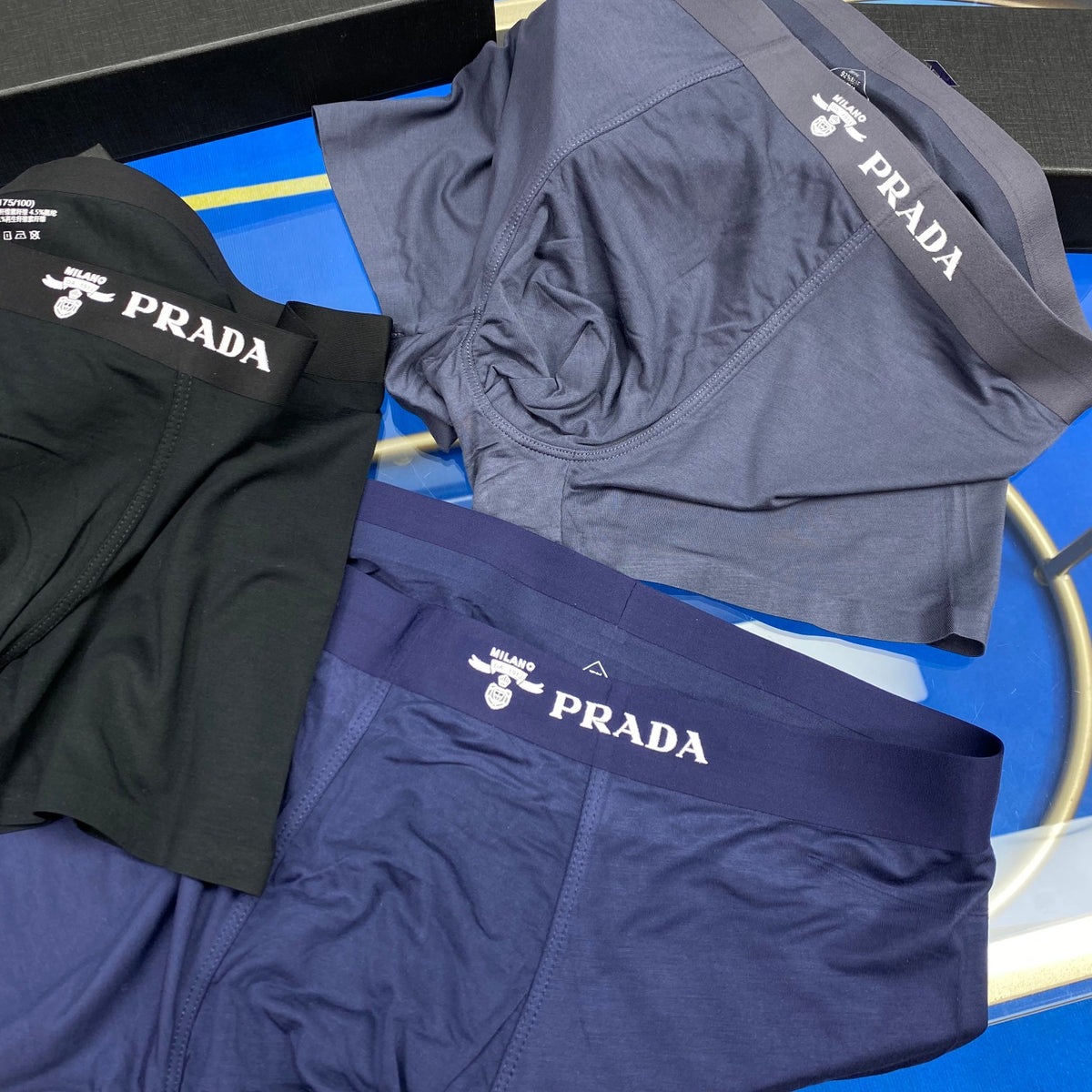 Prada white waist lettering boxer briefs - view 8