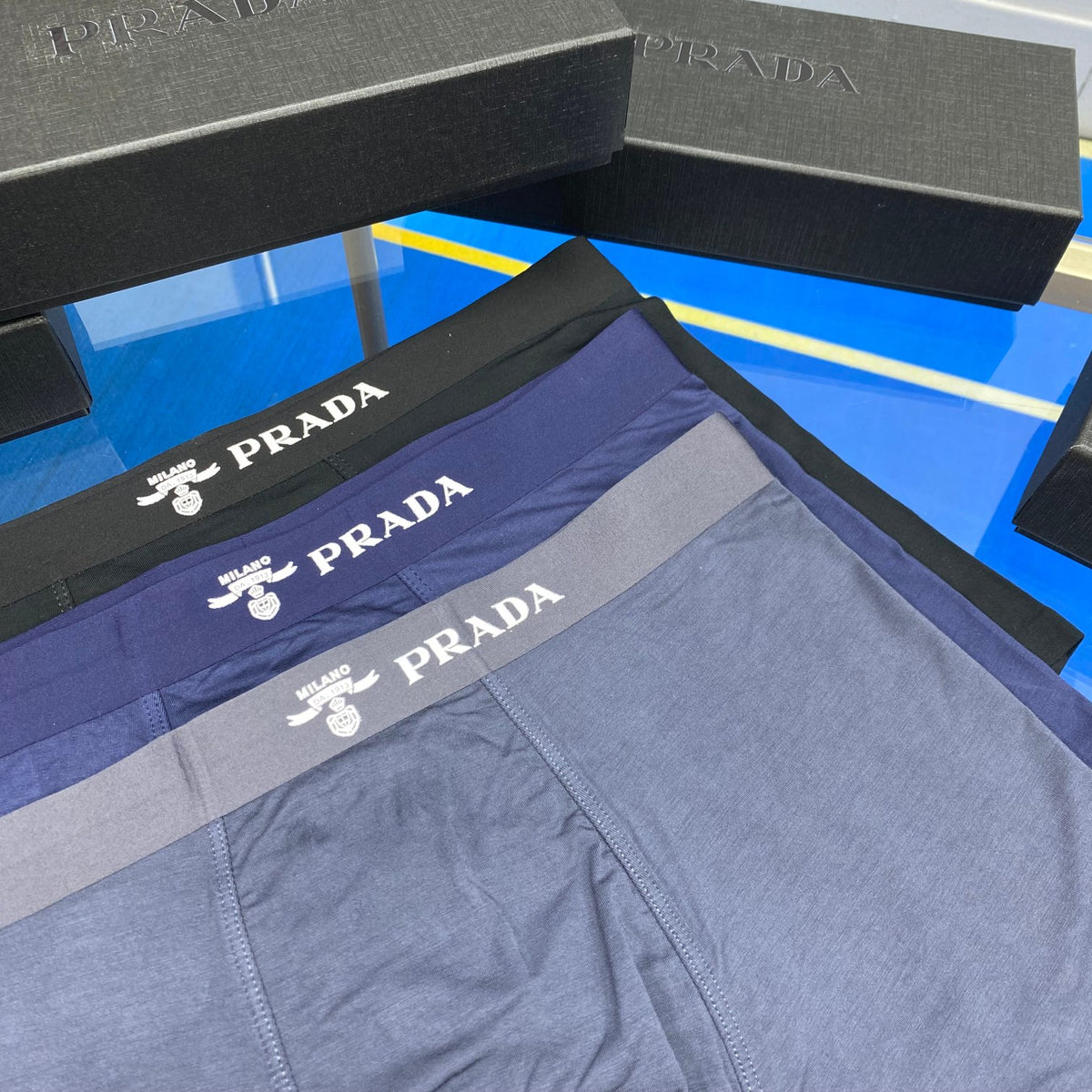 Prada white waist lettering boxer briefs - view 9