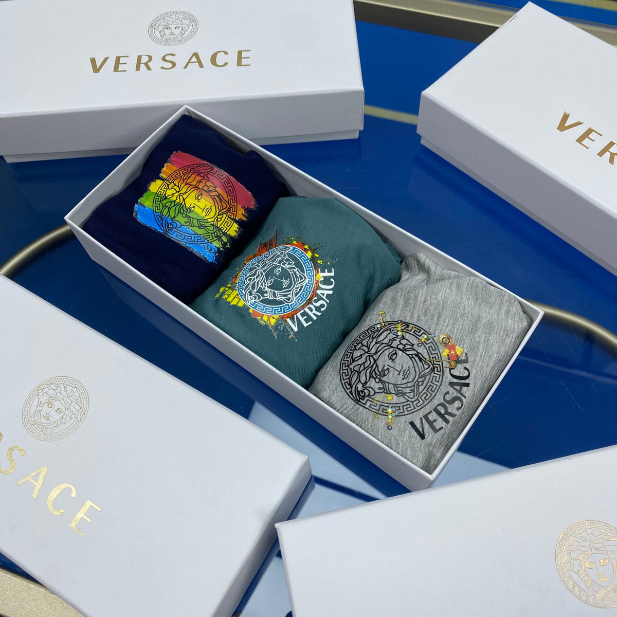 Versace mixed medusa emblems boxer briefs - view 9