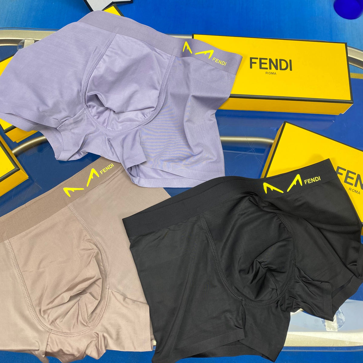 Fendi yellow eye emblem boxer briefs - view 2