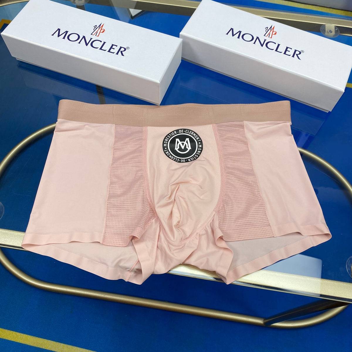 Moncler large circular emblem boxer briefs - view 5