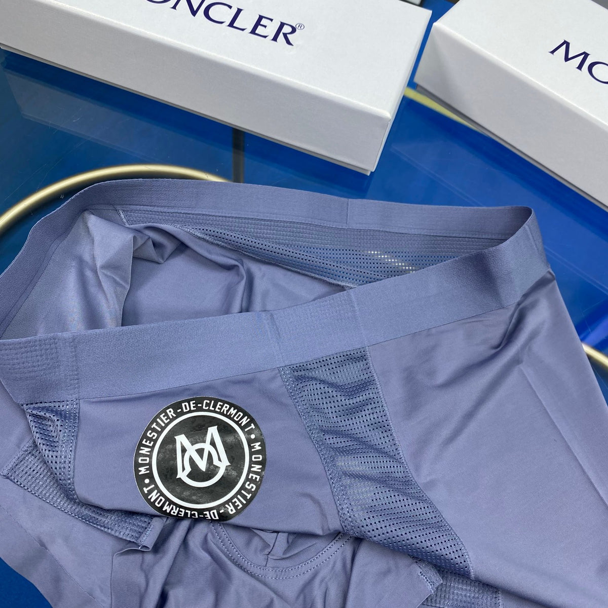 Moncler large circular emblem boxer briefs - view 7