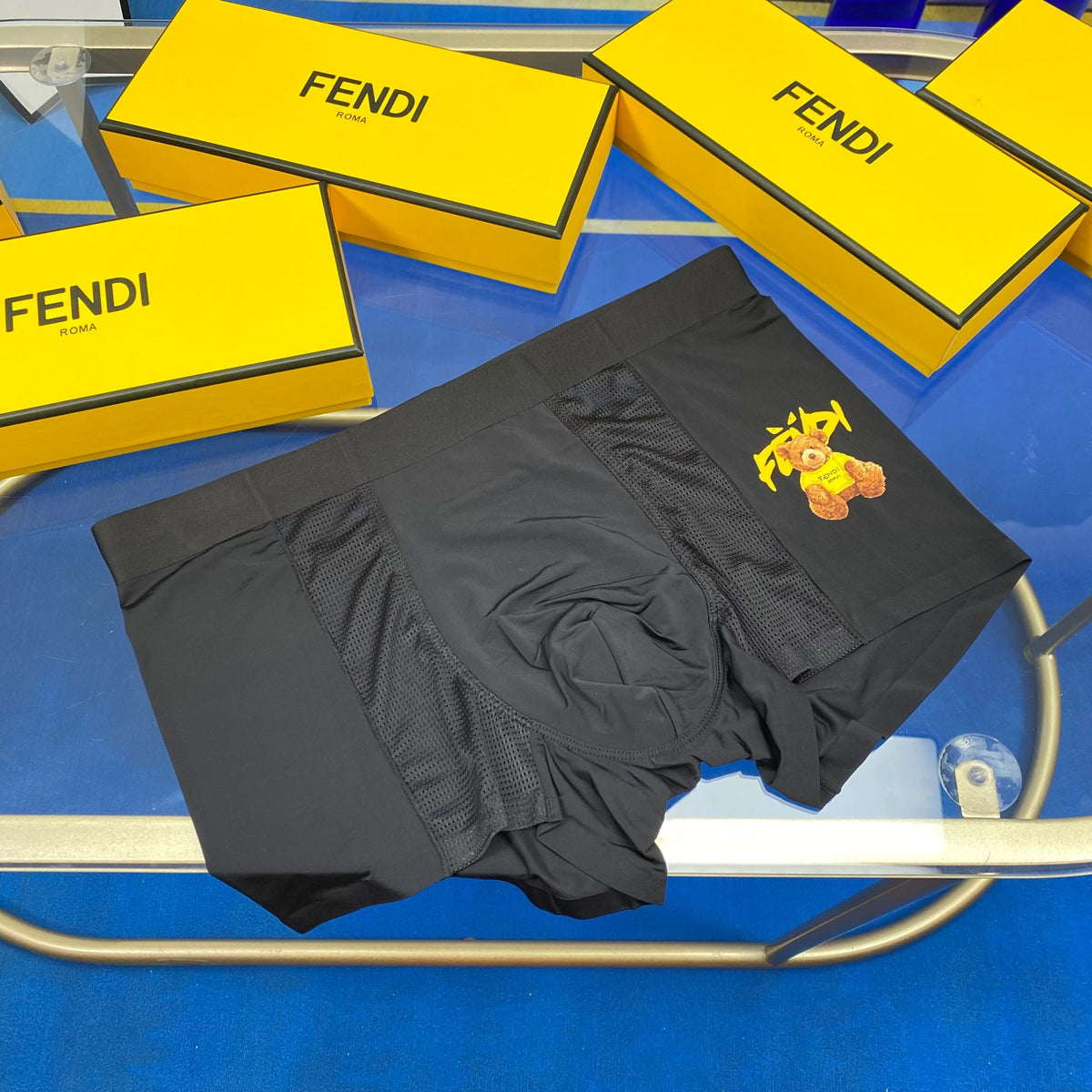 Fendi yellow graphic emblem boxer briefs - view 3
