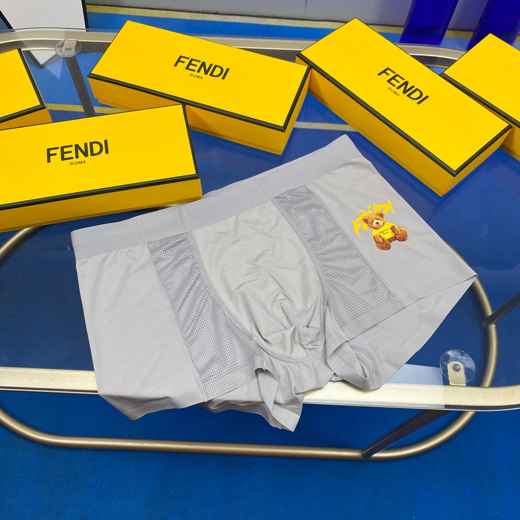 Fendi yellow graphic emblem boxer briefs - view 5