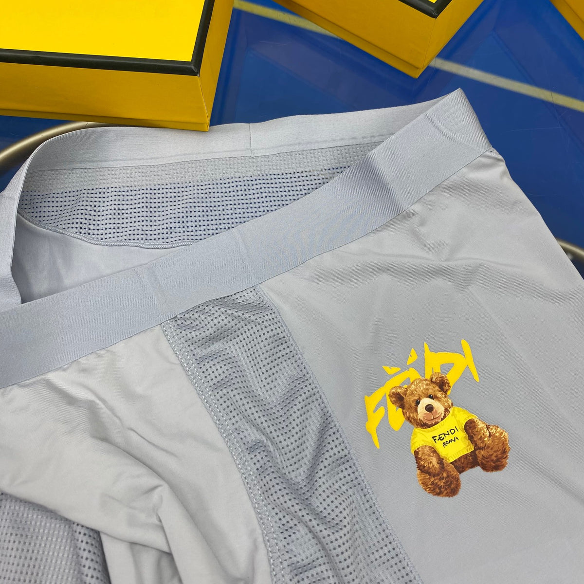 Fendi yellow graphic emblem boxer briefs - view 7