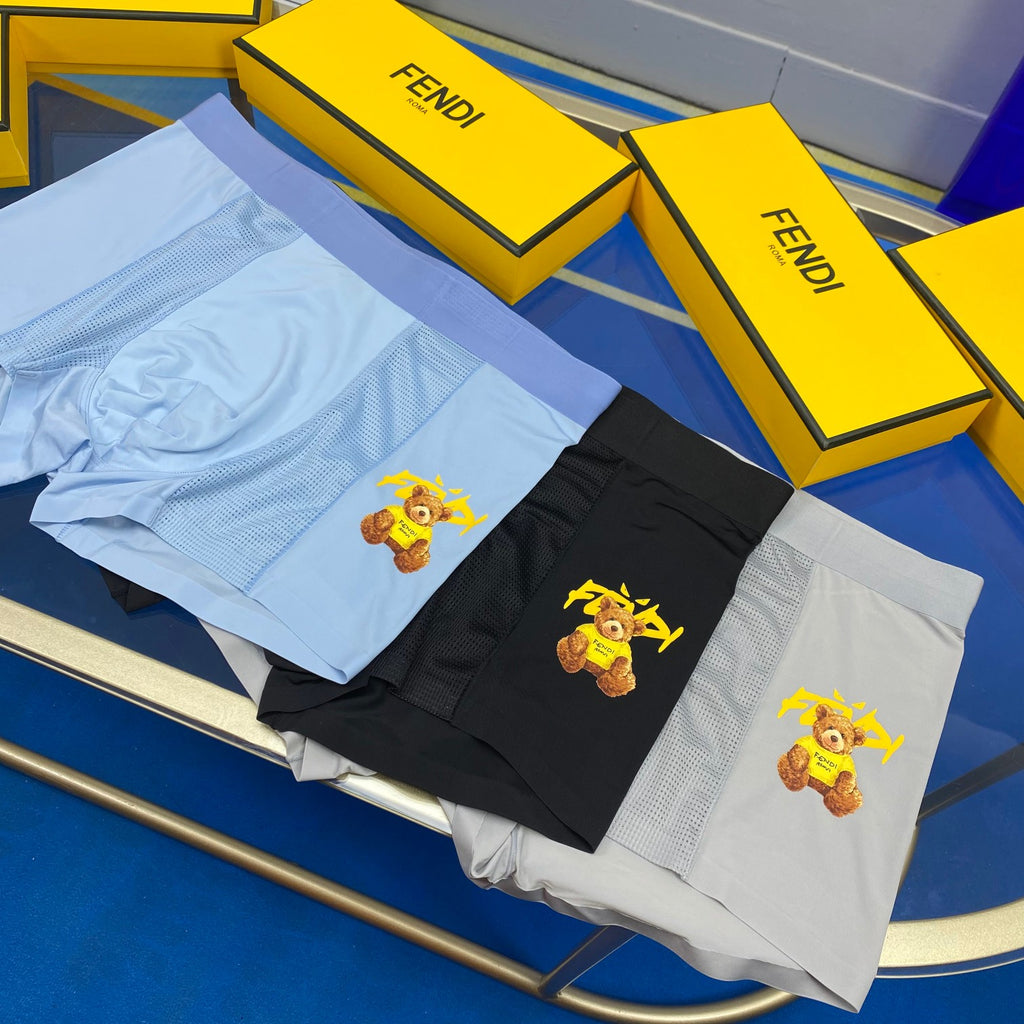 Fendi yellow graphic emblem boxer briefs - view 9