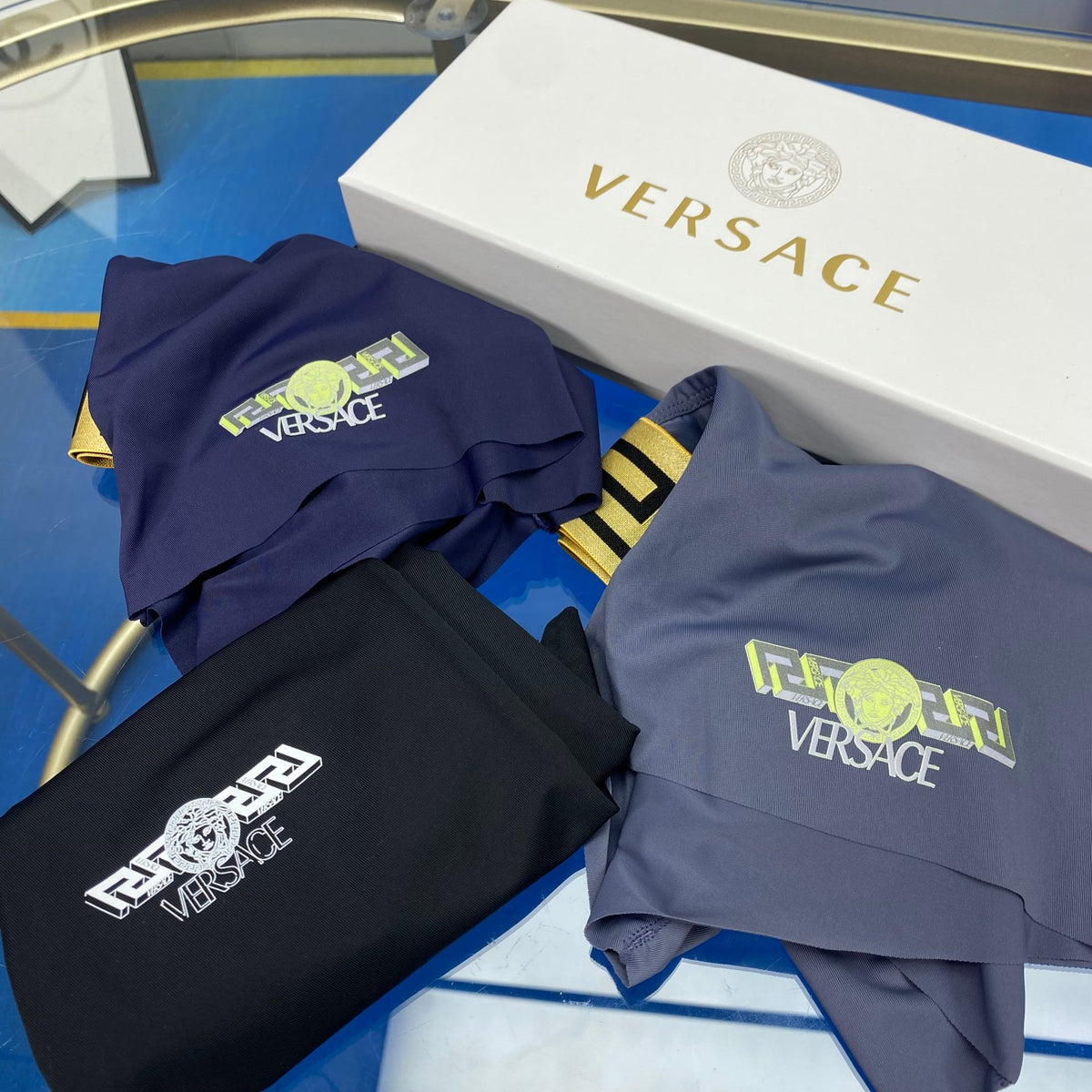 Versace contrast pattern waist boxer briefs - view 2