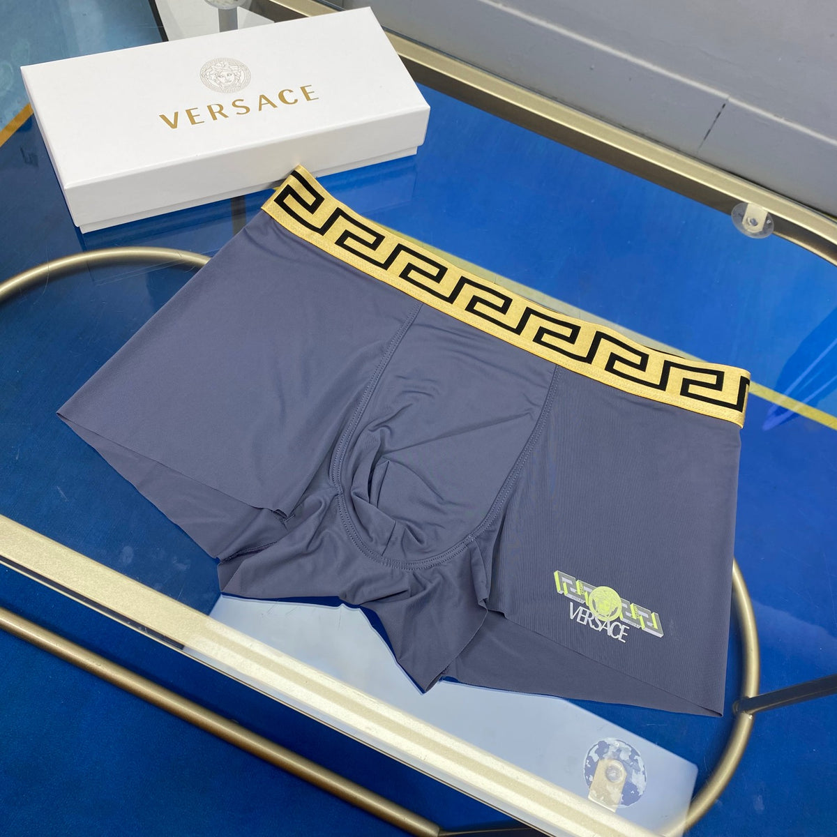 Versace contrast pattern waist boxer briefs - view 5