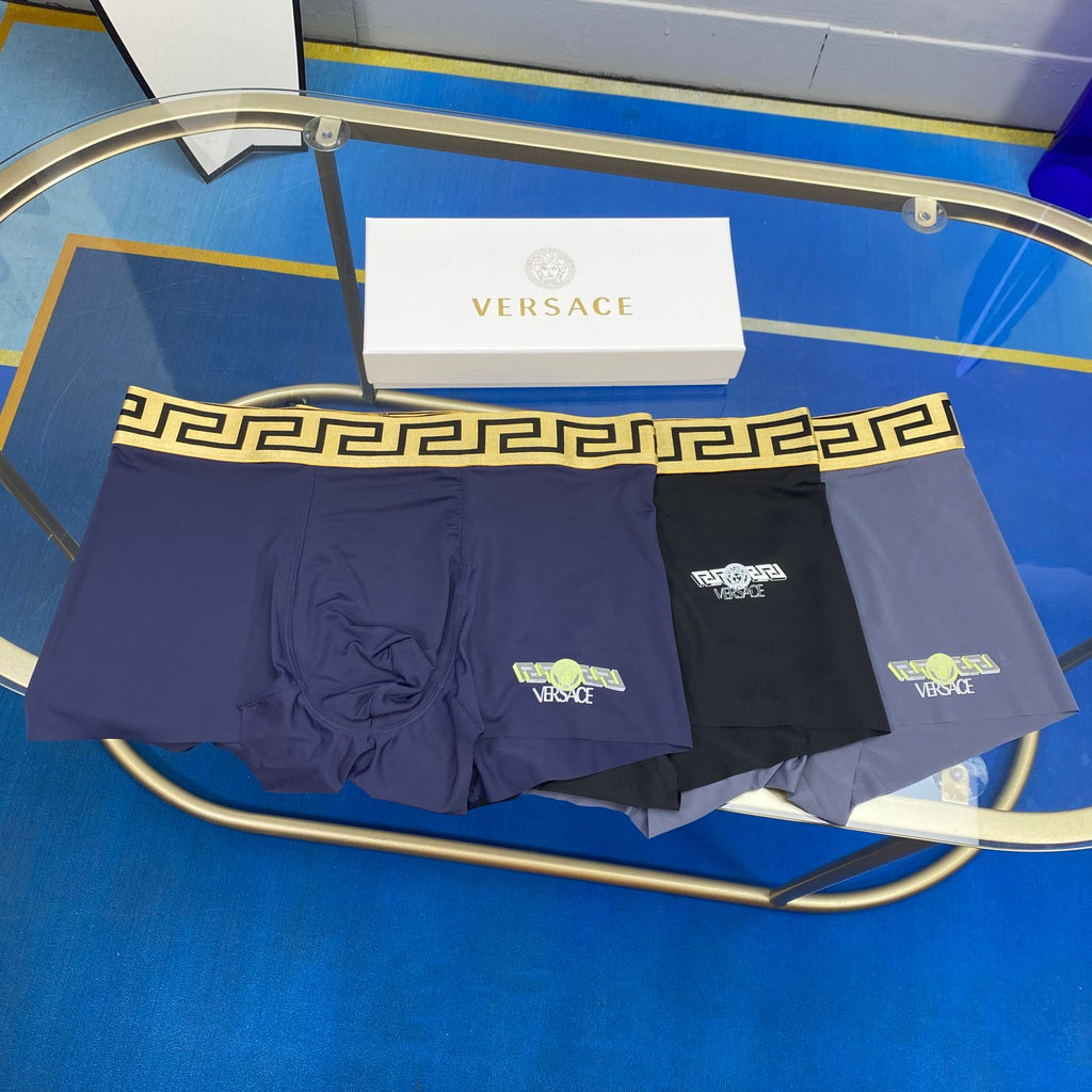 Versace contrast pattern waist boxer briefs - view 9