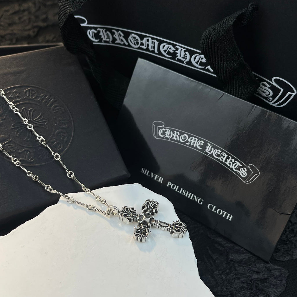 Chrome Hearts Small Fleur Station Necklace - album image 3