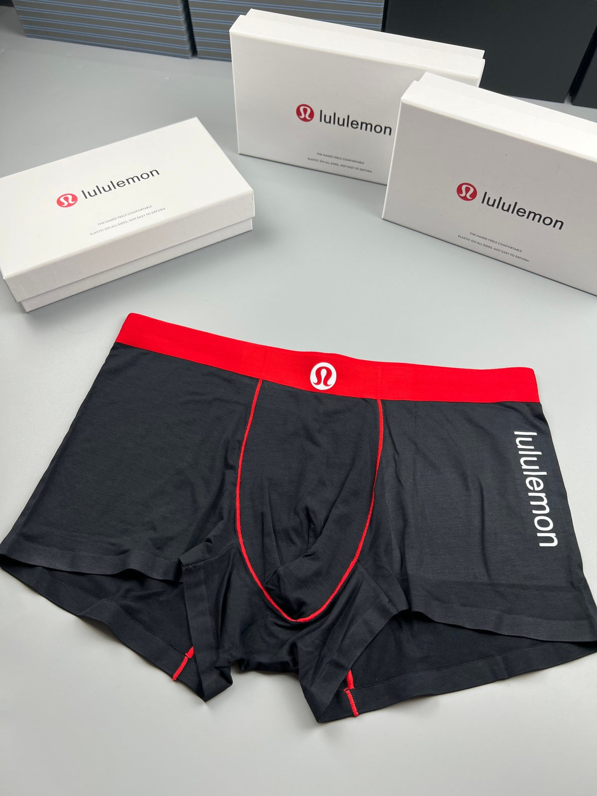 Lululemon slate blue side letter boxer briefs - view 2