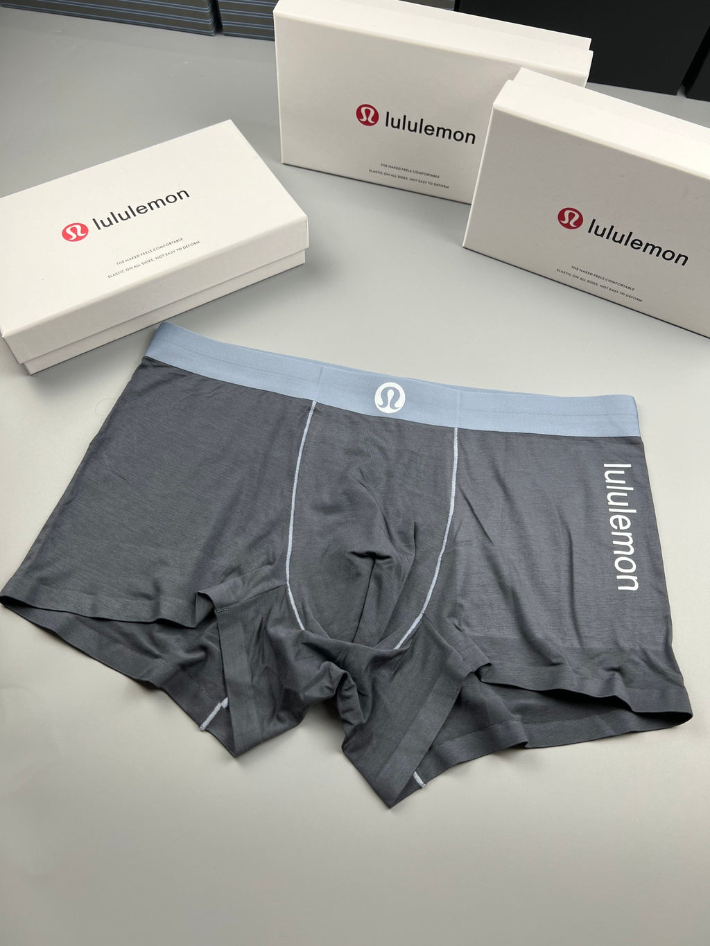Lululemon slate blue side letter boxer briefs - view 3