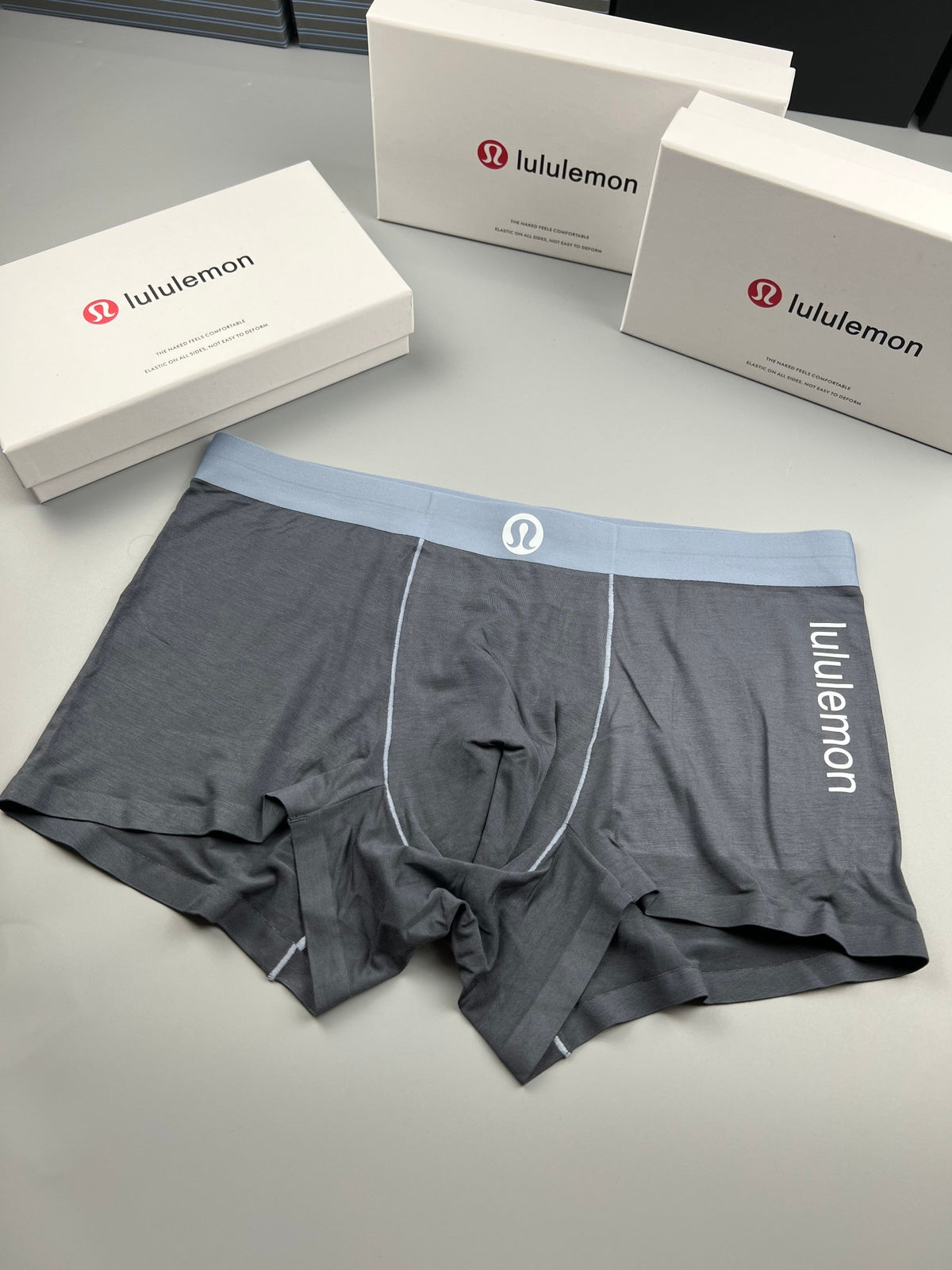 Lululemon slate blue side letter boxer briefs - view 3