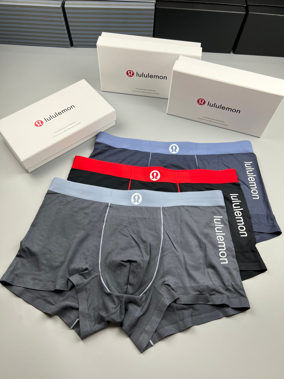 Lululemon slate blue side letter boxer briefs - view 6