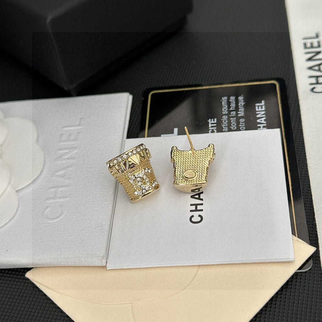 Chanel Interlocking C Stud Earrings - album image 4