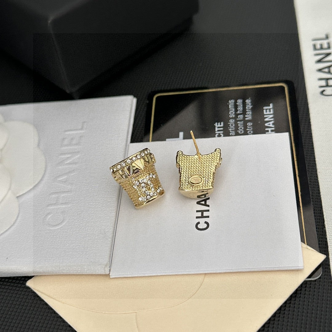 Chanel Interlocking C Stud Earrings - album image 4