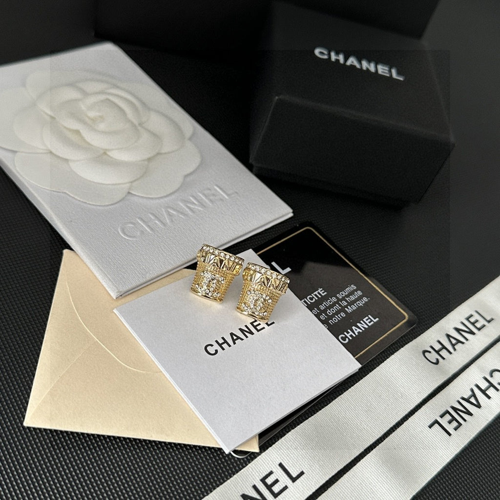 Chanel Interlocking C Stud Earrings - album image 2