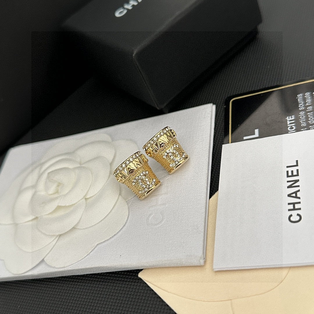 Chanel Interlocking C Stud Earrings - album image 3