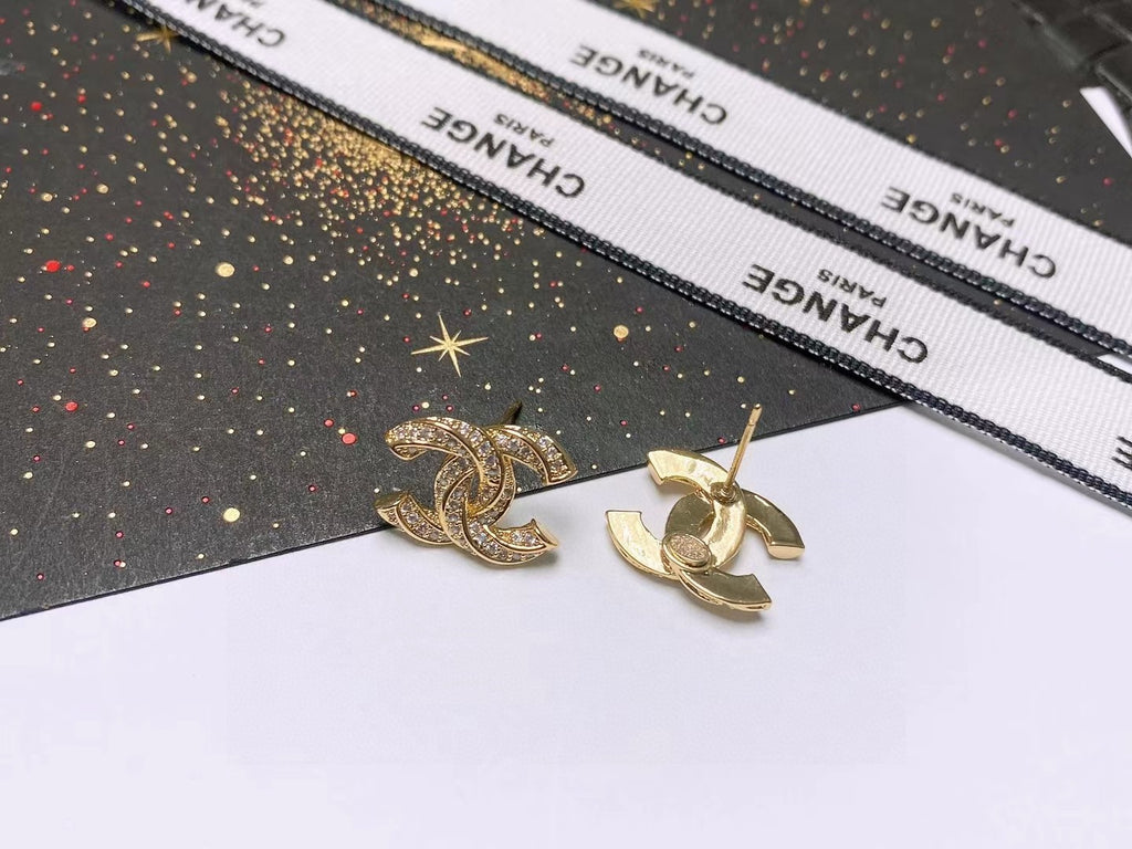 Chanel Gold-Tone CC Stud Earrings - album image 4