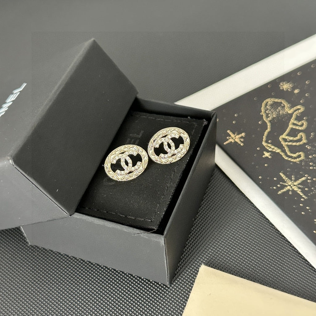 Chanel Interlocking C Stud Earrings - album image 4