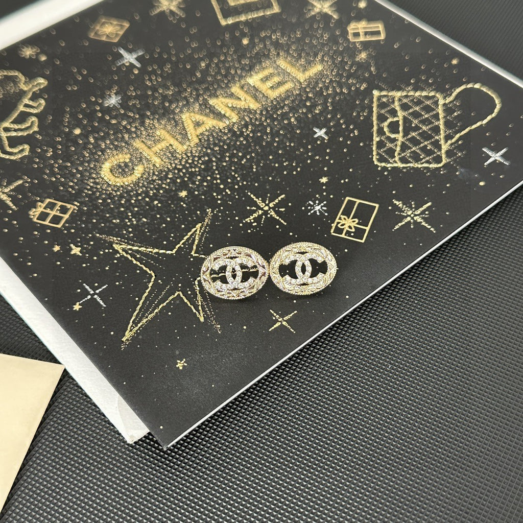 Chanel Interlocking C Stud Earrings - album image 3