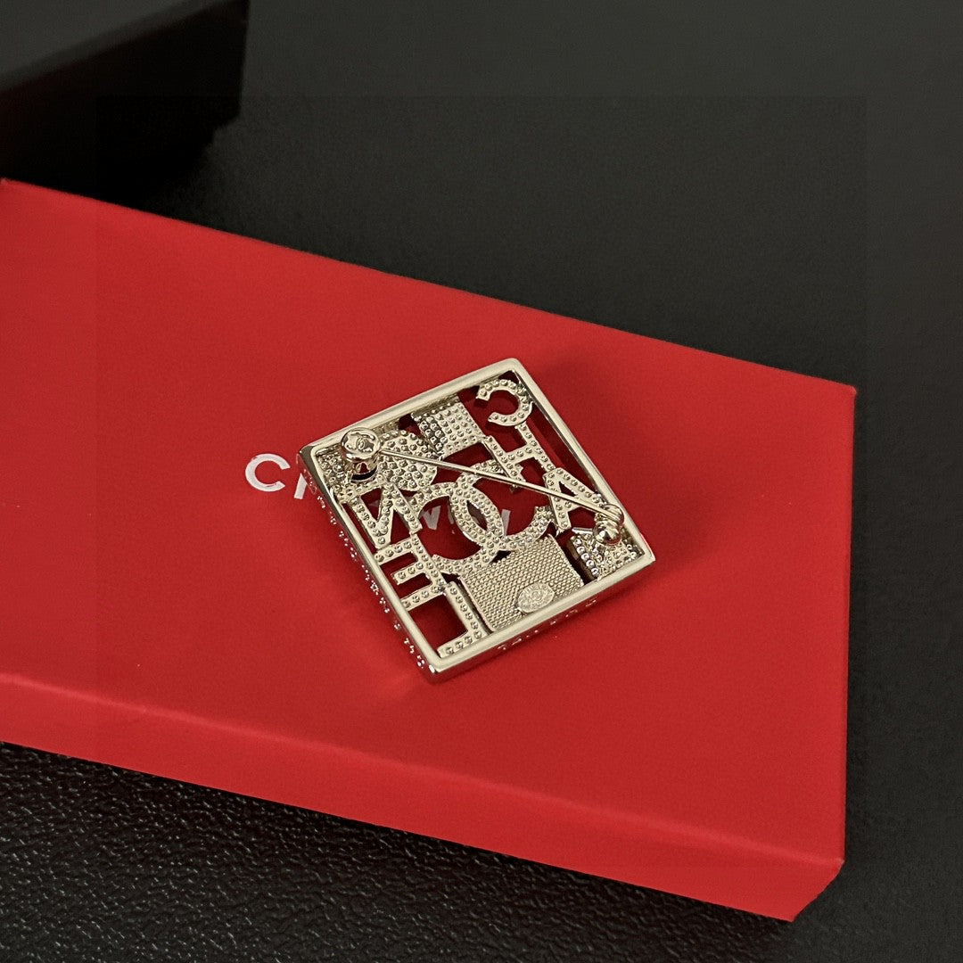 Chanel Red Enamel Square CC Ring - album image 7