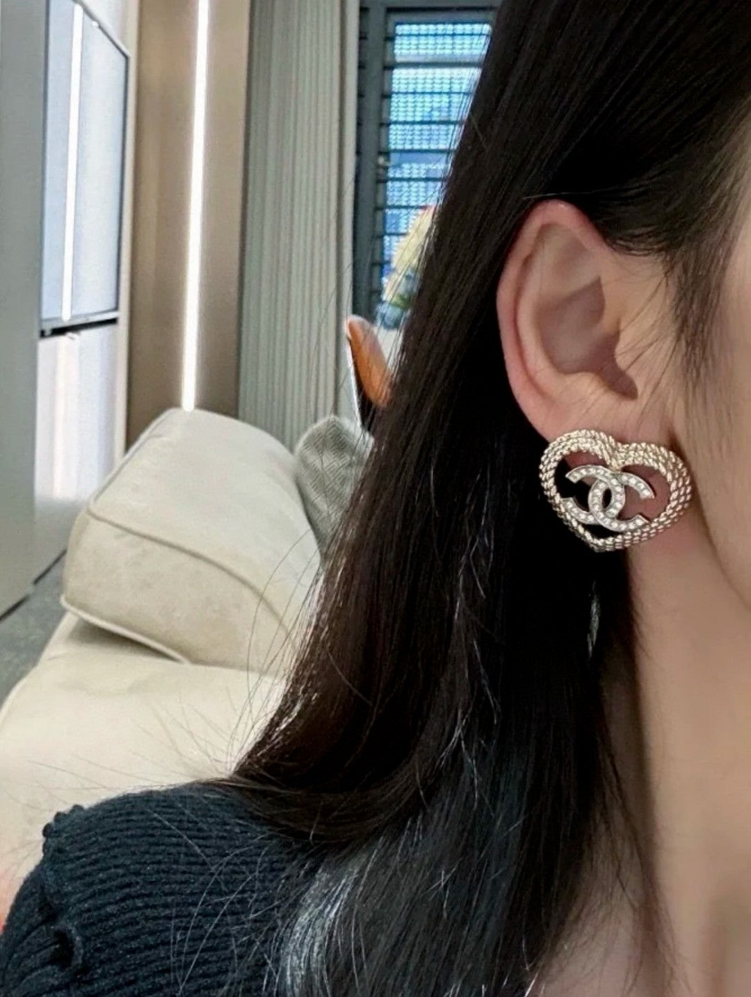 Chanel Letter Stud Earrings - album image 7